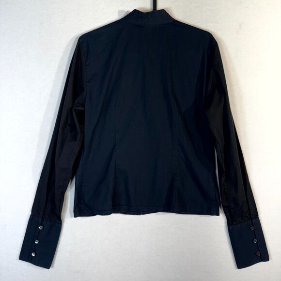 Burberry London Women's Dark Blue Button Up Shirt Made In‎ Italy Size 8 - Picture 6 of 13